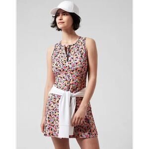 Athleta Floral Pink Multi Sleeveless Mini Dress